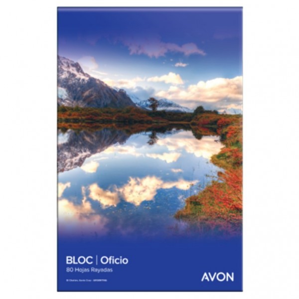 BLOCK OFICIO RAYADO AVON X 80H