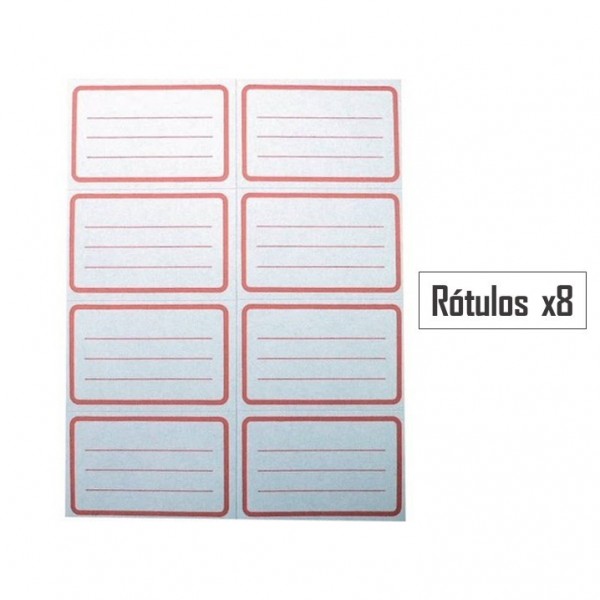 ROTULOS CAJA X 30 - 3233 ROJO