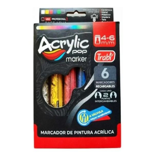 MARCADOR TRABI ACRYLIC POP...