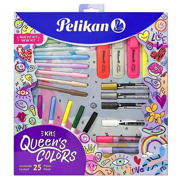 KIT QUEENS COLORS PELIKAN  X25