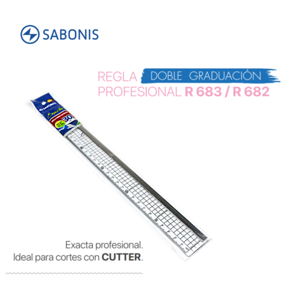 REGLA EXACTA 30CM BORDE...