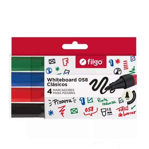 MARCADOR FILGO PIZARRA 058 X4