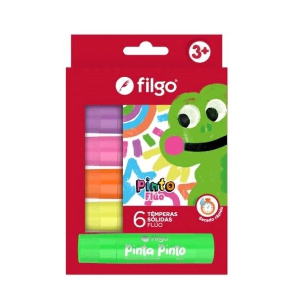 TEMPERA SOLIDA FILGO X 6 FLUO