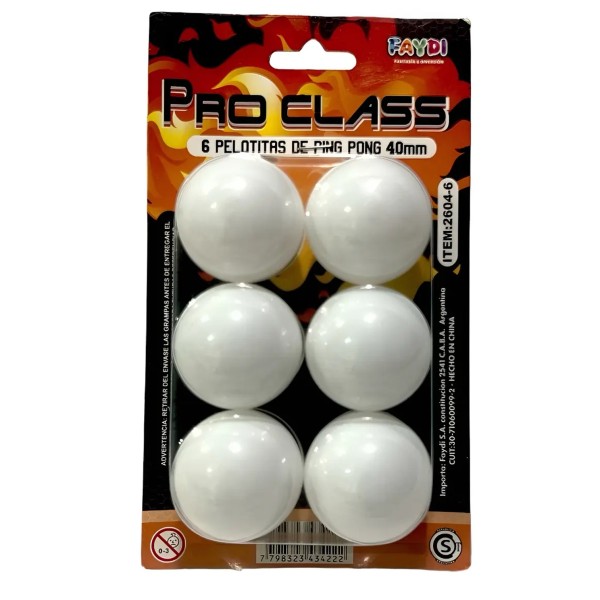 PELOTITA PING PONG X 6 FAYDI