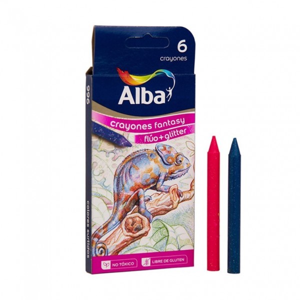 CRAYONES FLUO CON GLITTER...