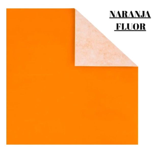 PAPEL AFICHE FLUOR - NARANJA