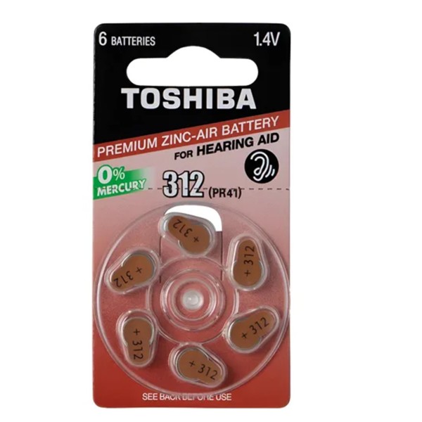 PILA TOSHIBA 312 (BLISTER X 6)