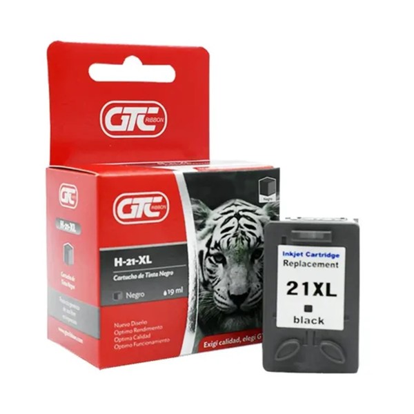 CARTUCHO GTC P/ HP 21XL NEGRO