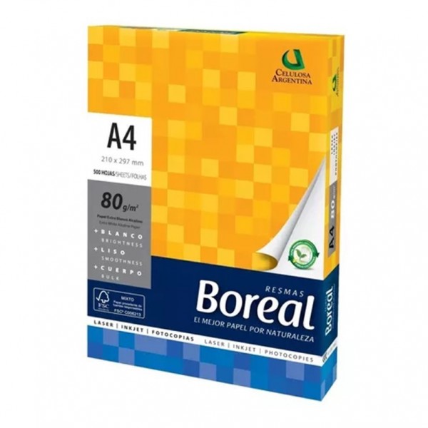 RESMA BOREAL A4 DE 80GR X 500H