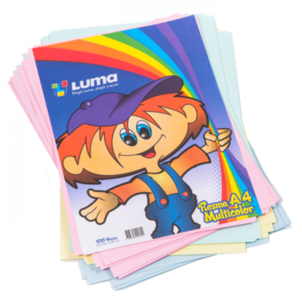 RESMA A4 COLORES SURT. LUMA...