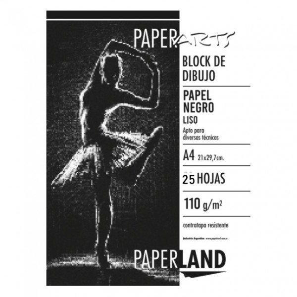 BLOCK DE DIBUJO A4 NEGRO...