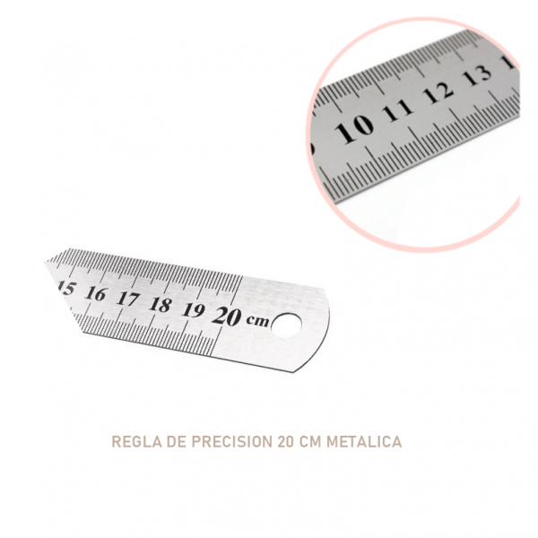 REGLA DE ACERO 20CM IBI CRAFT