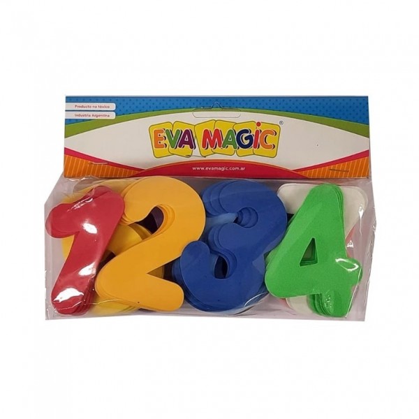 NUMEROS GOMA EVA PAQ. X 50...