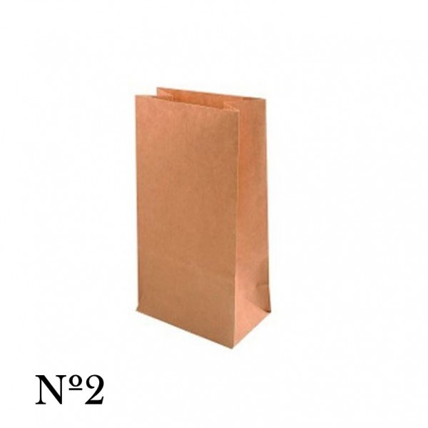 BOLSA DE PAPEL MADERA Nº2 X 50