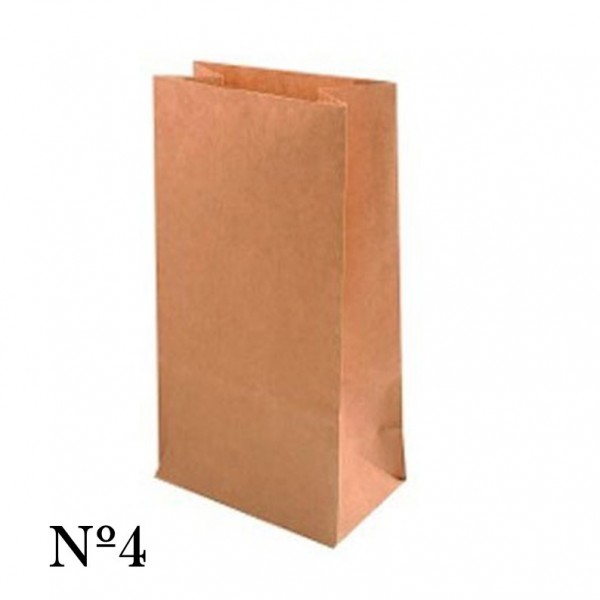 BOLSA DE PAPEL MADERA Nº4 X 50