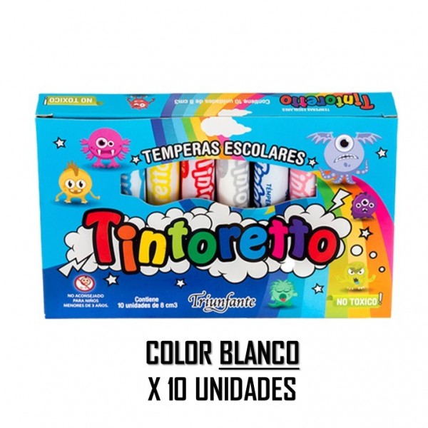 CAJA DE TEMPERAS 8ML X 10...