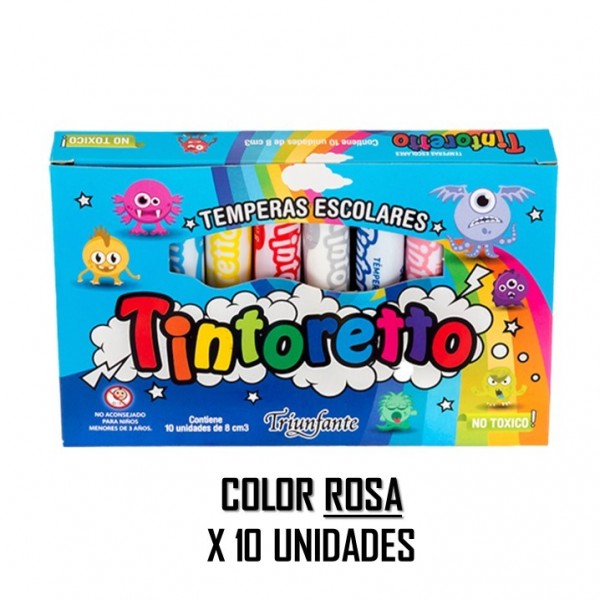 CAJA DE TEMPERAS 8ML X 10...