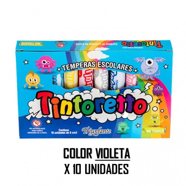 CAJA DE TEMPERAS 8ML X 10...