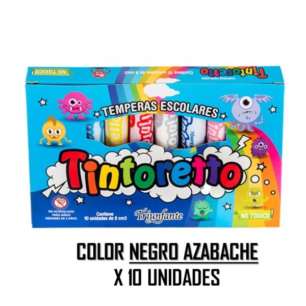 CAJA DE TEMPERAS 8ML X 10...