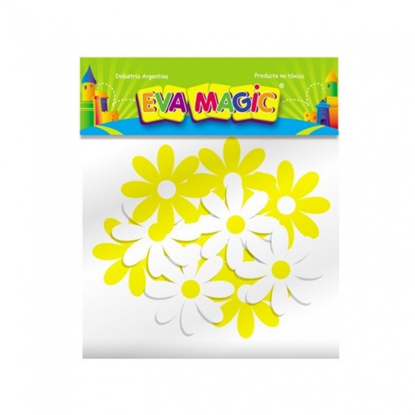 FLORES MARGARITAS GOMA EVA...