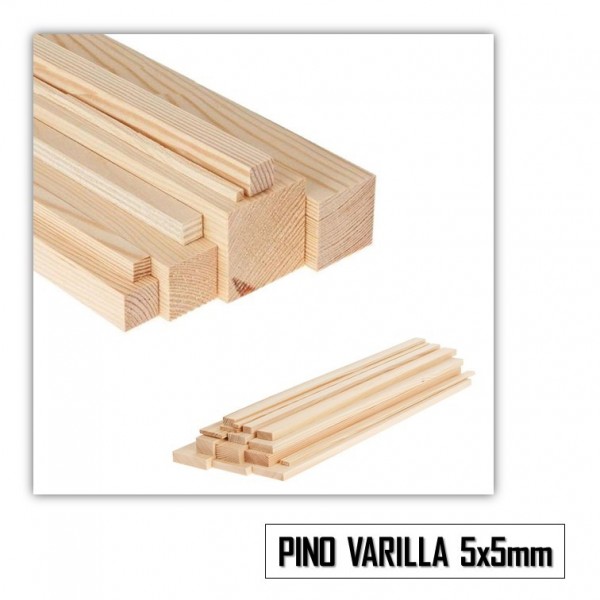 PINO VARILLA 5X5MM X 1MT
