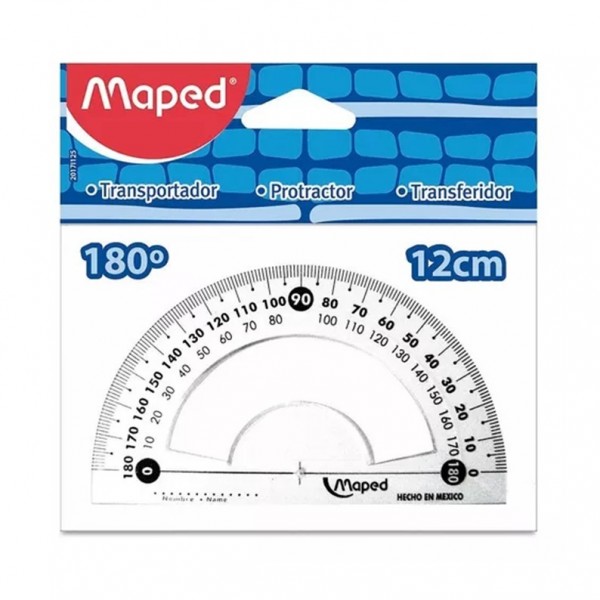 TRANSPORTADOR 180ª - 12CM...