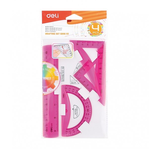 SET GEOMETRICO FLUOR X 4...