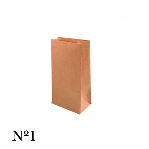 BOLSA DE PAPEL MADERA Nº1 X 50