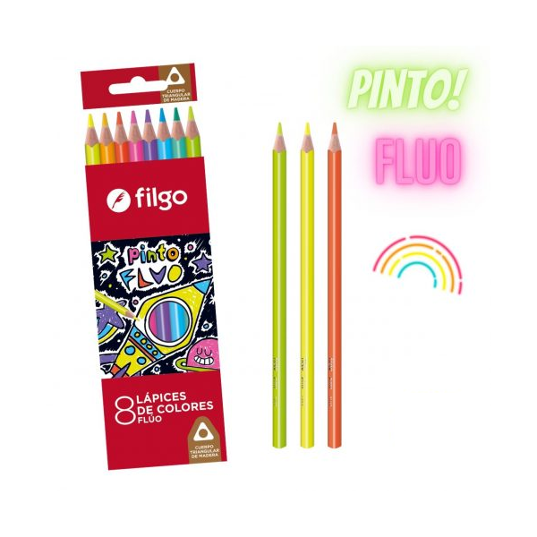 LAPICES DE COLOR FLUO FILGO...