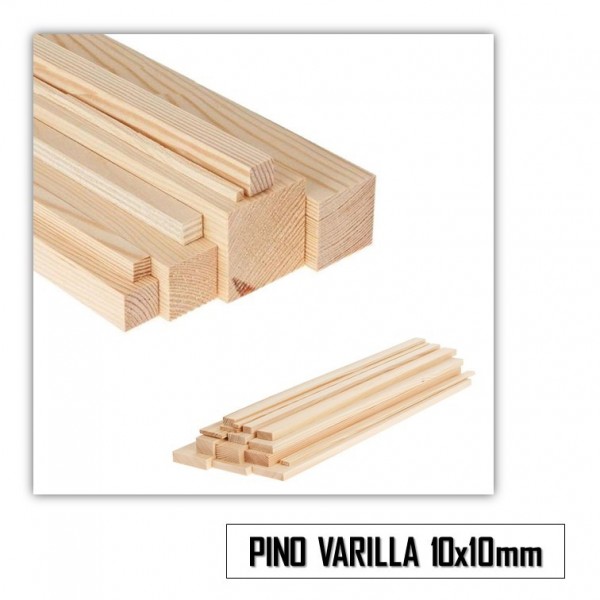 PINO VARILLA 10X10MM X 1MT
