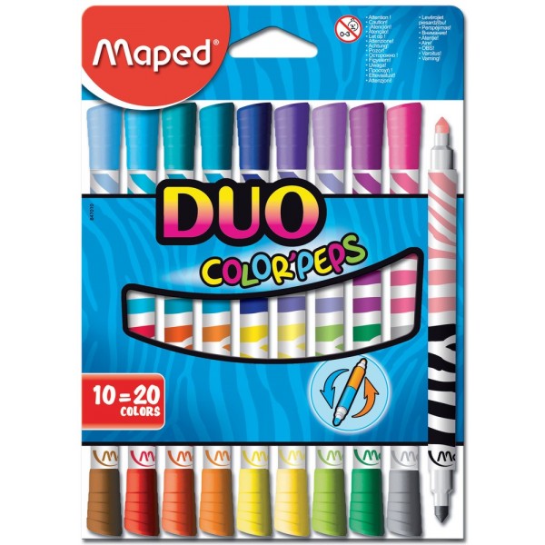 MARCADORES DUO MAPED X 20...