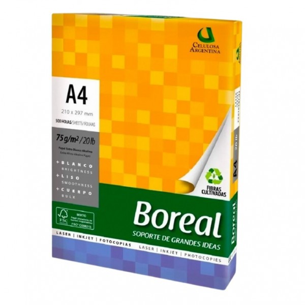 RESMA BOREAL A4 DE 75GR X 500H