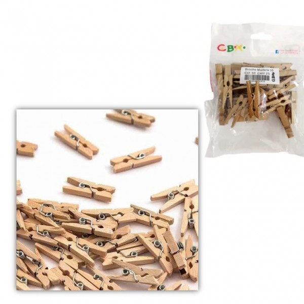 BROCHES DE MADERA NATURAL...