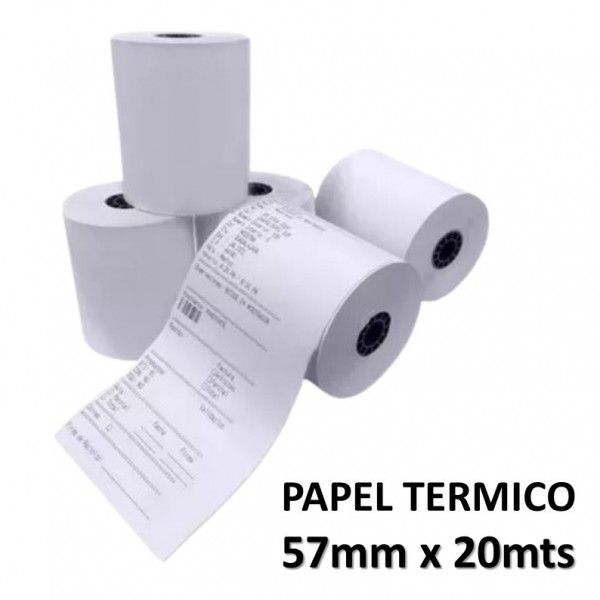 PAPEL TERMICO 57MM X 20MTS...