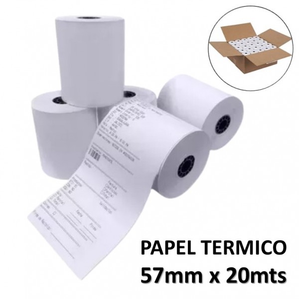 PAPEL TERMICO 57MM X 20MTS...