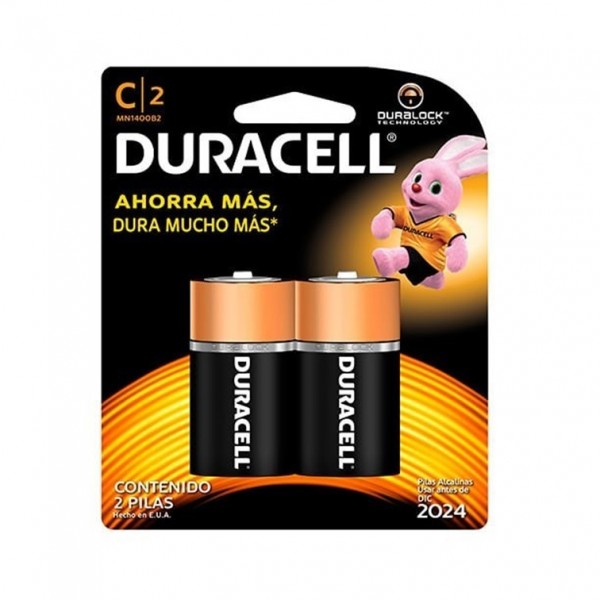 PILA DURACELL GRANDE "C" X 2U