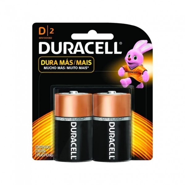 PILA DURACELL GRANDE "D" X 2U
