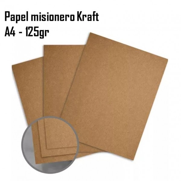 HOJA A4 KRAFT 125GR PAQ. X...