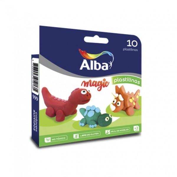 PLASTILINA ALBA CAJA X 10 -...
