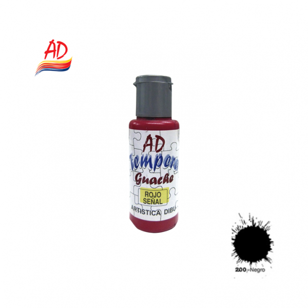 TEMPERA 50ML AD - 200 NEGRO