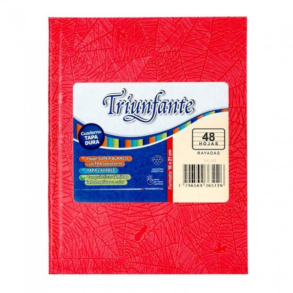 CUADERNO RAYADO T/DURA...