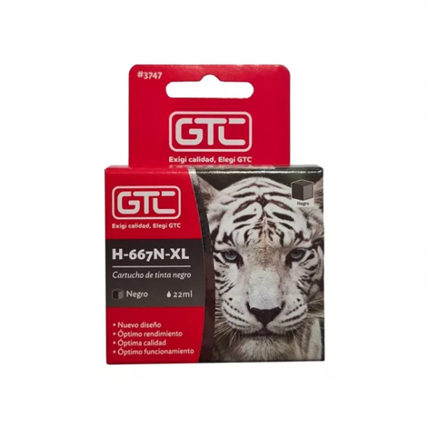 CARTUCHO GTC P/ HP 667XL -...
