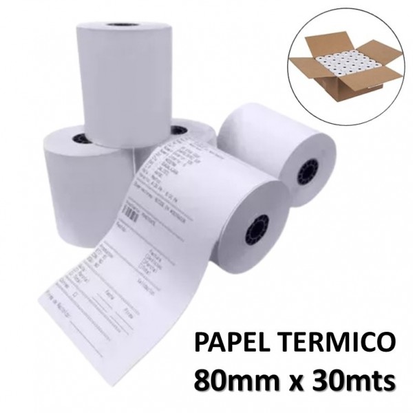 PAPEL TERMICO 80MM X 30MTS...