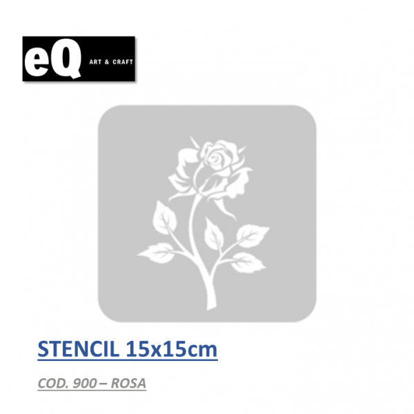 STENCIL 15X15CM EQ - 900 ROSA