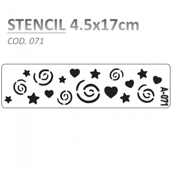 STENCIL "A" 4.5X17CM...