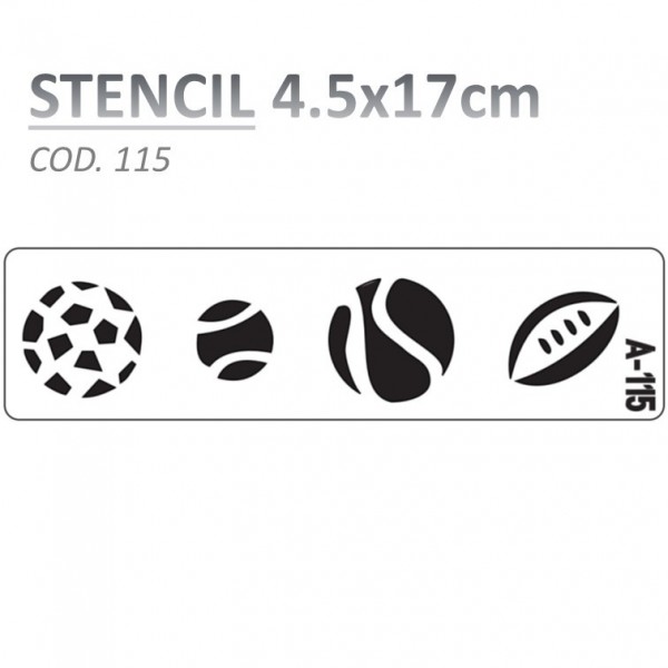 STENCIL "A" 4.5X17CM...