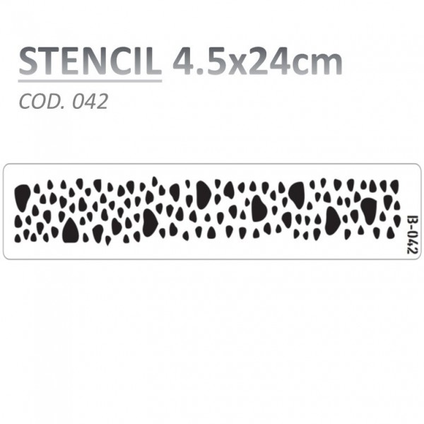 STENCIL "B" 4.5X24CM...