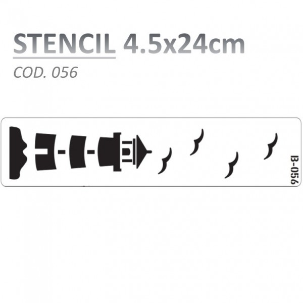 STENCIL "B" 4.5X24CM...