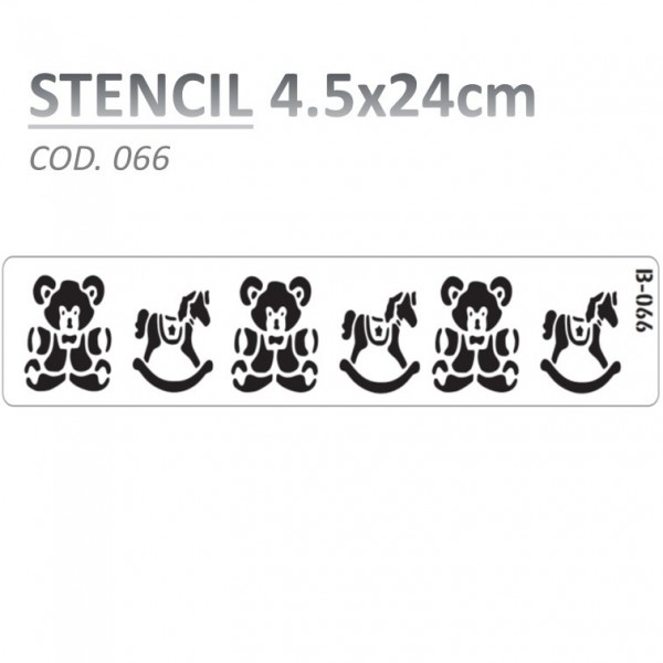 STENCIL "B" 4.5X24CM...