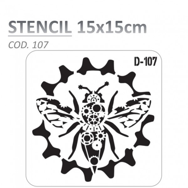 STENCIL "D" 15X15CM...